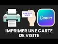 Comment imprimer une carte de visite sur Canva