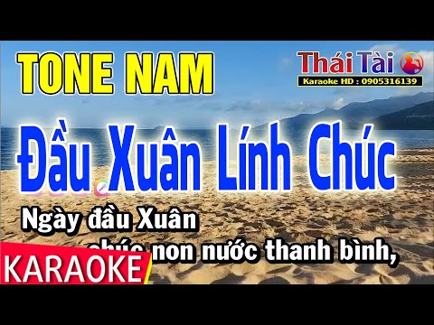 Karaoke Đầu Xuân Lính Chúc Tone Nam | Thái Tài