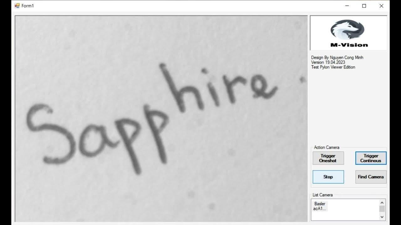 Using Basler.Pylon Trigger By Camera Basler acA130060gm YouTube