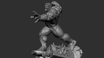 Hulk Zbrush Sculpture turntable 2017: Gaurav Kumar