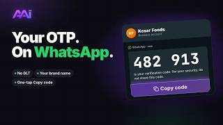 WhatsApp OTP API: Send OTPs Without DLT Registration | Aethenox AI