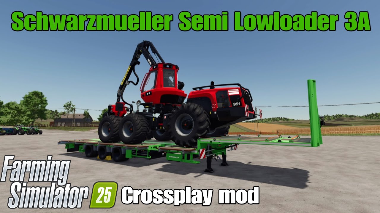 Schwarzmüller Semi Lowloader 3A / FS25 crossplay mod - YouTube