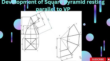 Development of Square pyramid resting parallel to VP