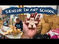 Week in my life at art school  painting ceramics and packing orders