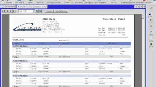 Time Clock Reports