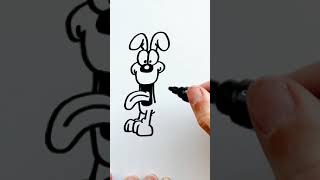 Odie, Garfield - How to draw