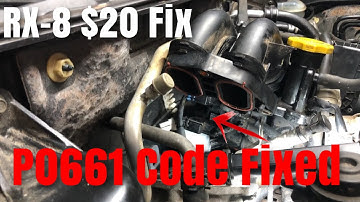 Mazda RX-8 P0661 Code Fixed for $20 SSV Solenoid Installation Upgraded Vacuum Lines & New Mid-pipe