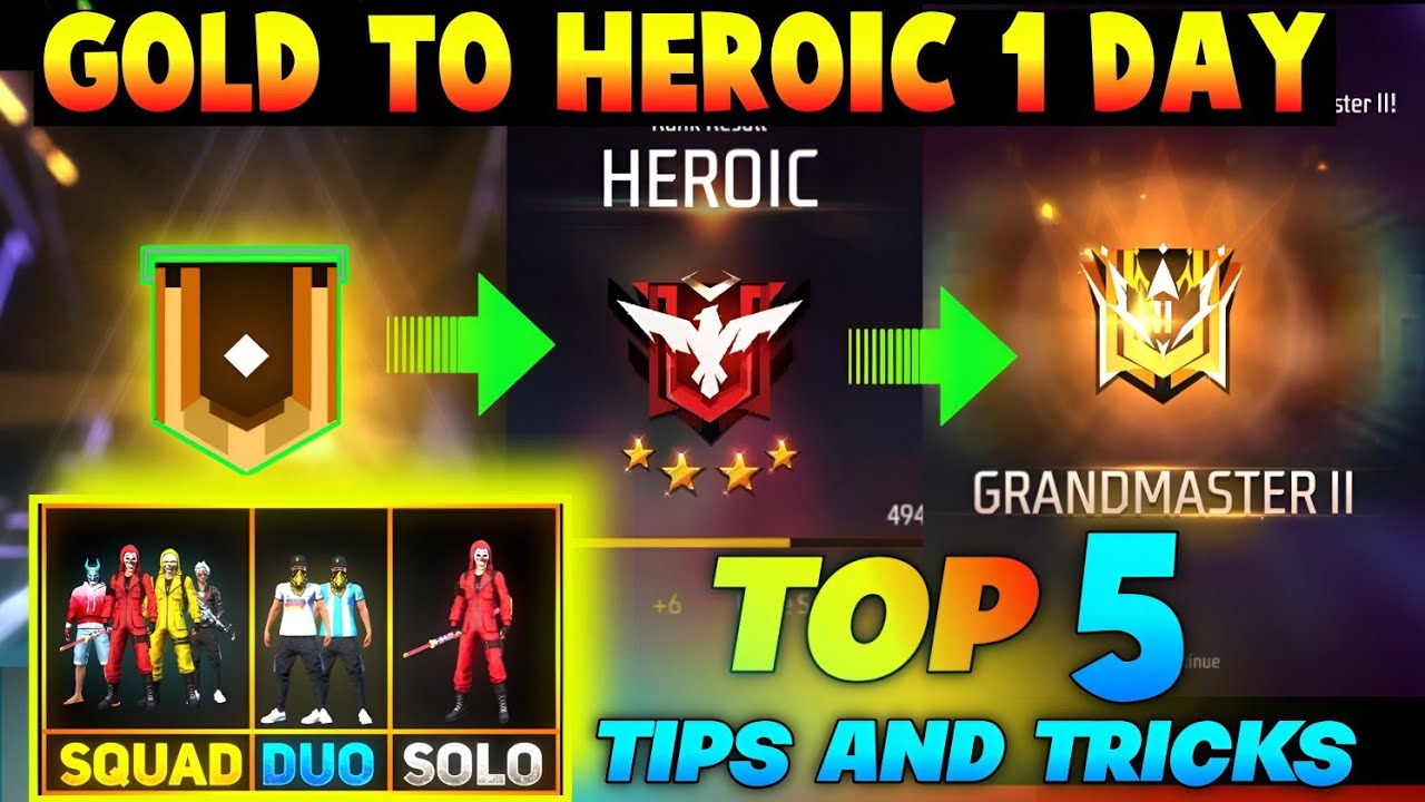 Free Fire Solo Rank Push Tips And Tricks | Win Every Ranked Match | How ...