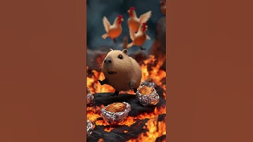Thumbnail of Capybara Chicken Wing Dance 3 🐔🐾 | The Cutest Moves Yet #capybara #chikenwings
