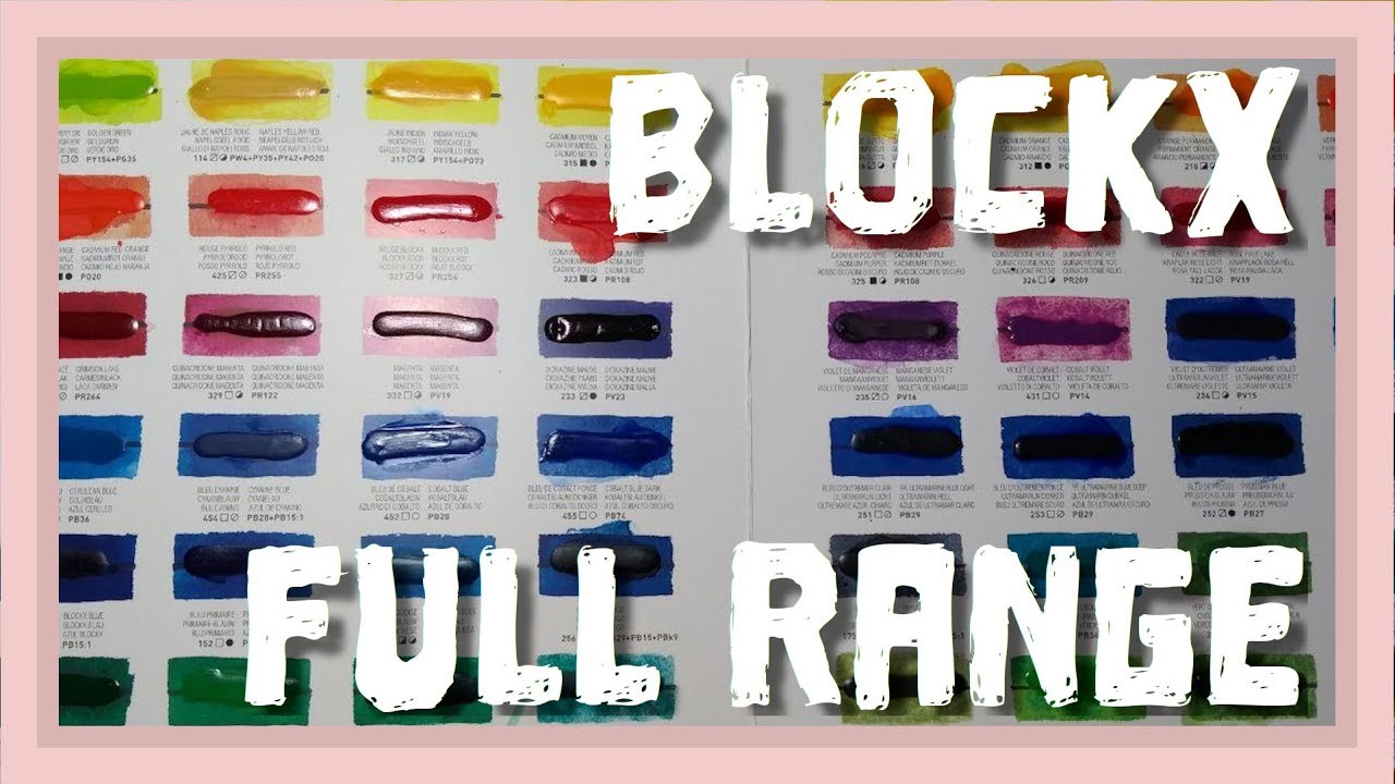 Swatching the BlockX Aquarelles Watercolors [Full Range] [First