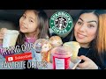 TRYING MY SUBSCRIBERS FAVORITE STARBUCKS DRINKS!