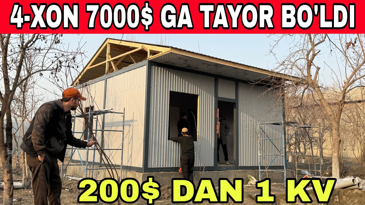200$ DAN 1KV 14-KUNDA TAYOR UY VA KO'CHMA UYLAR YANGLIK UZBDA 
