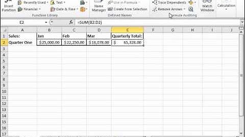 Excel 2010 Tutorial Tracing Precedent and Dependent Cells Microsoft Training Lesson 17.2