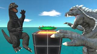 Jump Over Lava and Rescue Showa from Godzilla Ultima! - Animal Revolt Battle Simulator