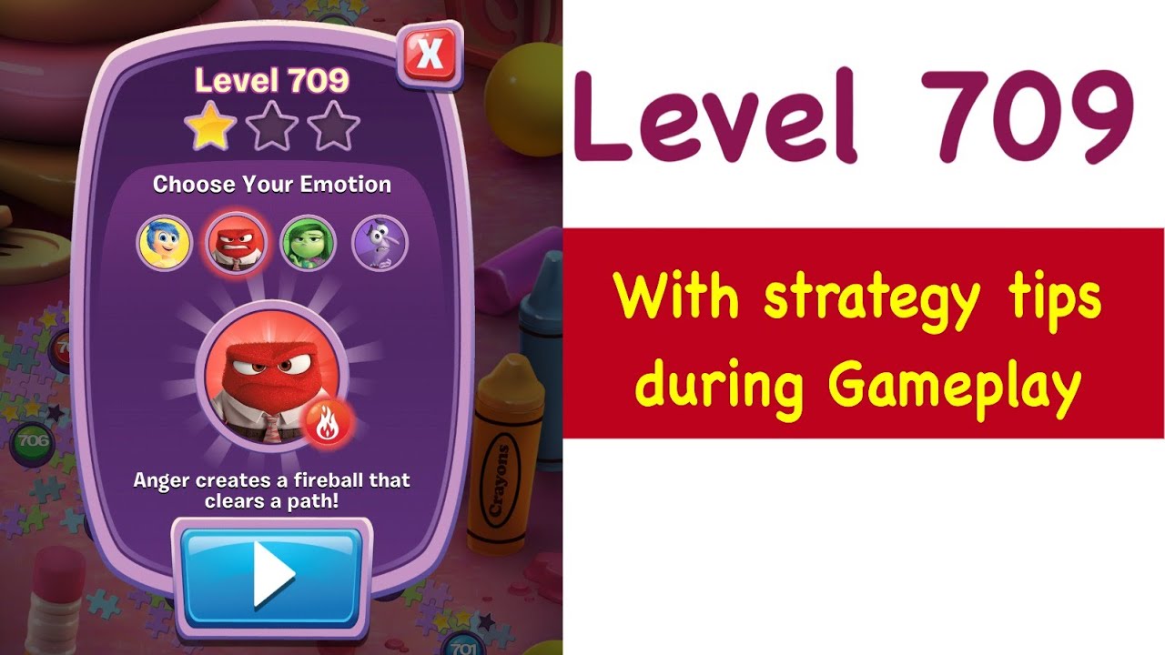 Inside Out Thought Bubbles - Level 709 - Tips and Strategy Gameplay Walkthrough No Boosters