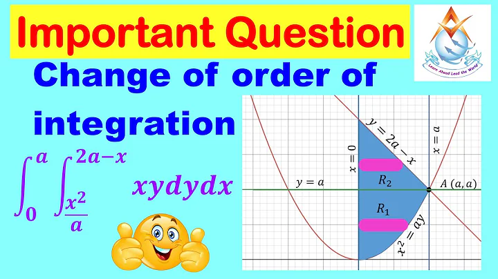 Change the Order of Integration and evaluate | Double Integrals | ∫_𝟎^𝒂 ∫_(𝒙^𝟐/𝒂)^(𝟐𝒂−𝒙) 𝒙𝒚𝒅𝒚𝒅𝒙 |