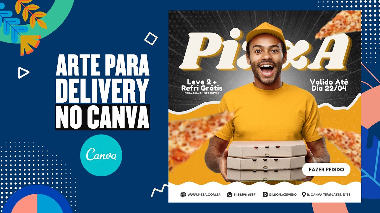 Como criar uma Arte no Canva para seu Delivery