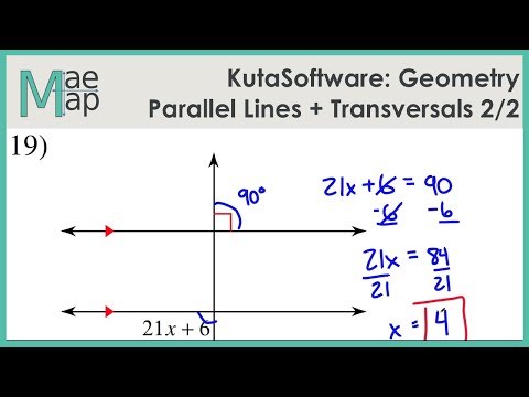 KutaSoftware Geometry Parallel Lines And Transversals Part
