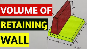 HOW MUCH CONCRETE NEEDED IN 15 METER RETAINING WALL | CALCULATE VOLUME OF CONCRETE IN RETAINING WALL