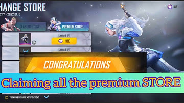 Claiming all premium store | Free fire |  How to claim free rewards in free fire