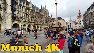 Munich, Germany. Walking tour [4K].