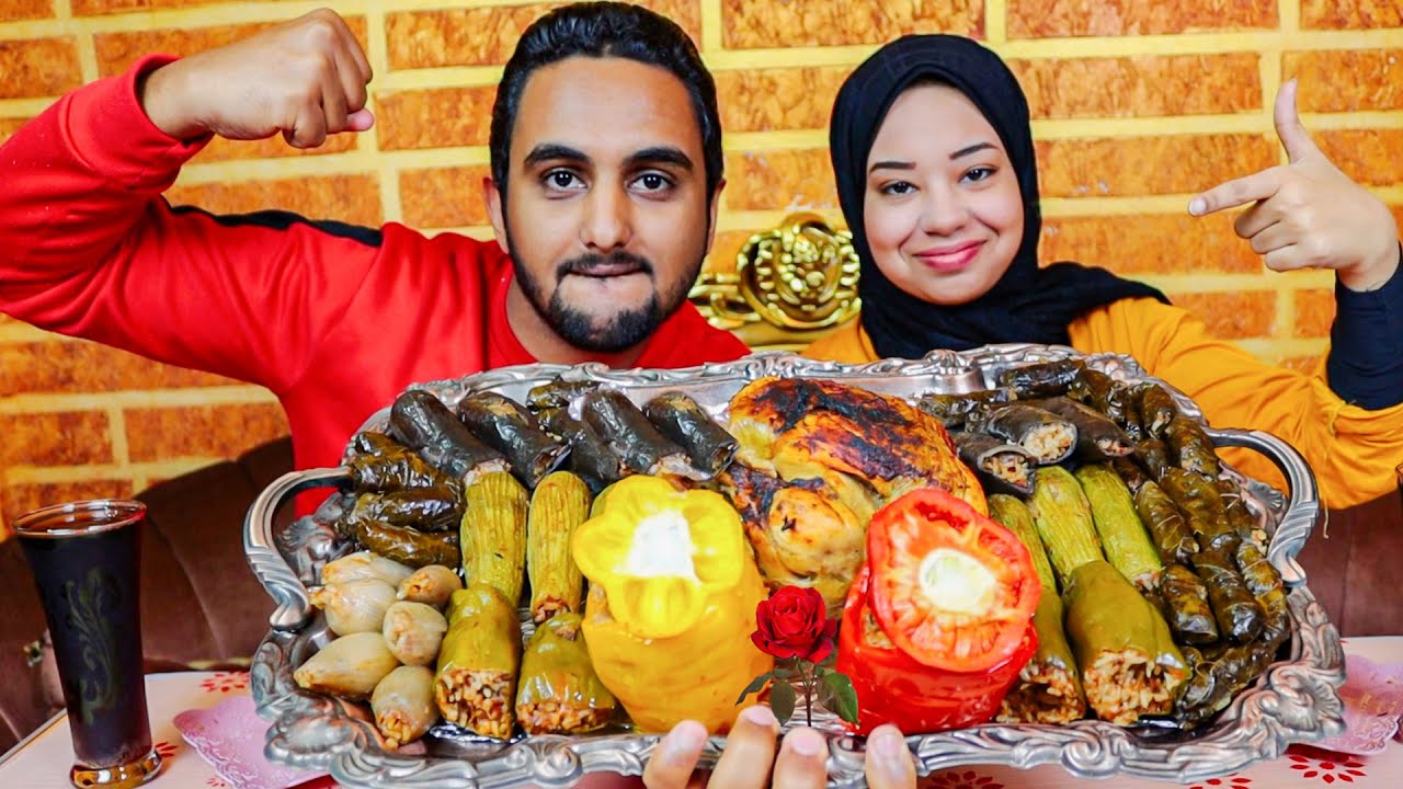 تحدي اكل الدولمة العراقيه مع الفراخ المشوية ضد قناة مروه وسليمان