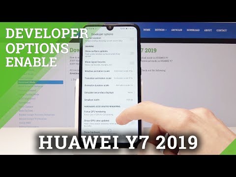 Включение параметров разработчика на HUAWEI Y7 2019 — OEM-разблокировка / USB-отладка