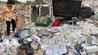 So lucky found a lot of money $ phones & watches at trash place