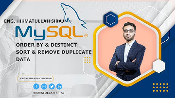 MySQL ORDER BY & DISTINCT Tutorial in Pashto | Sort & Remove Duplicate Data