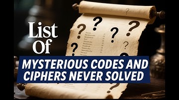 List of Mysterious Codes and Ciphers Never Solved