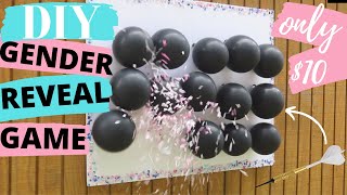 HOW TO MAKE A DIY DART/BALLOON GENDER REVEAL GAME FOR LESS THAN $10! This was SO fun!