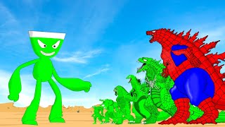 Rescue SPIDER GODZILLA &amp; KONG From GIANT - MONSTER RADIATION: Who Will Win?| Godzilla Cartoon