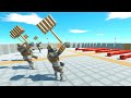 Ghor Hammer VS Every Unit Battle on the sky circle field - Animal Revolt Battle Simulator