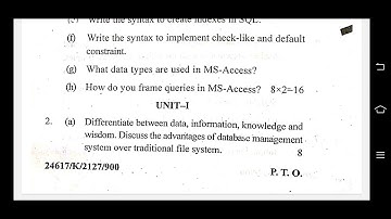 📚6) may 2022 (CSDE-14) DBMS PGDCA PREVIOUS YEAR OLD QUESTION PAPER KUK UNIVERSITY HRY