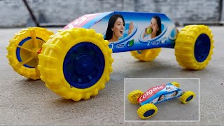 How to Make Colgate Box Car | Colgate Box Car Easy | Creativity Somu