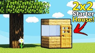 2x2 Starter House | Minecraft House Tutorial