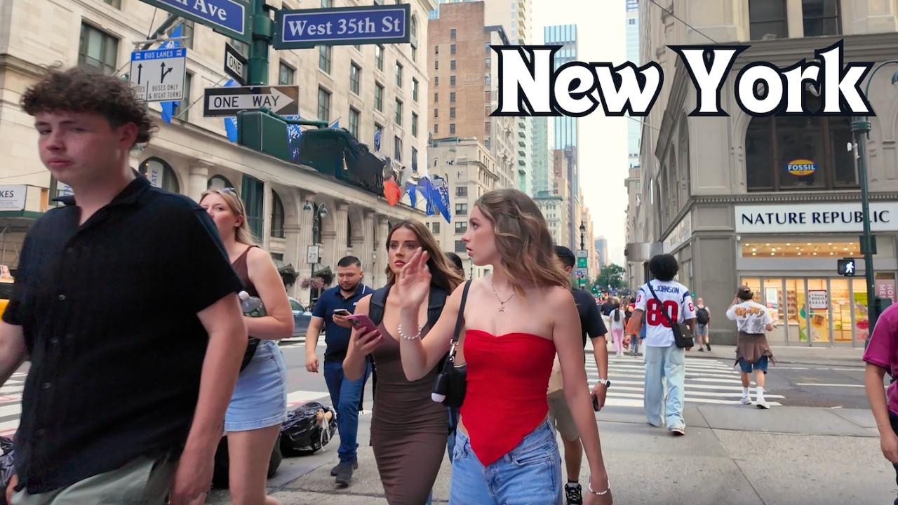 New York, Amerika Serikat | Taman NYC Midtown Manhattan & Bryant | Jelajah Kota Musim Panas 4K