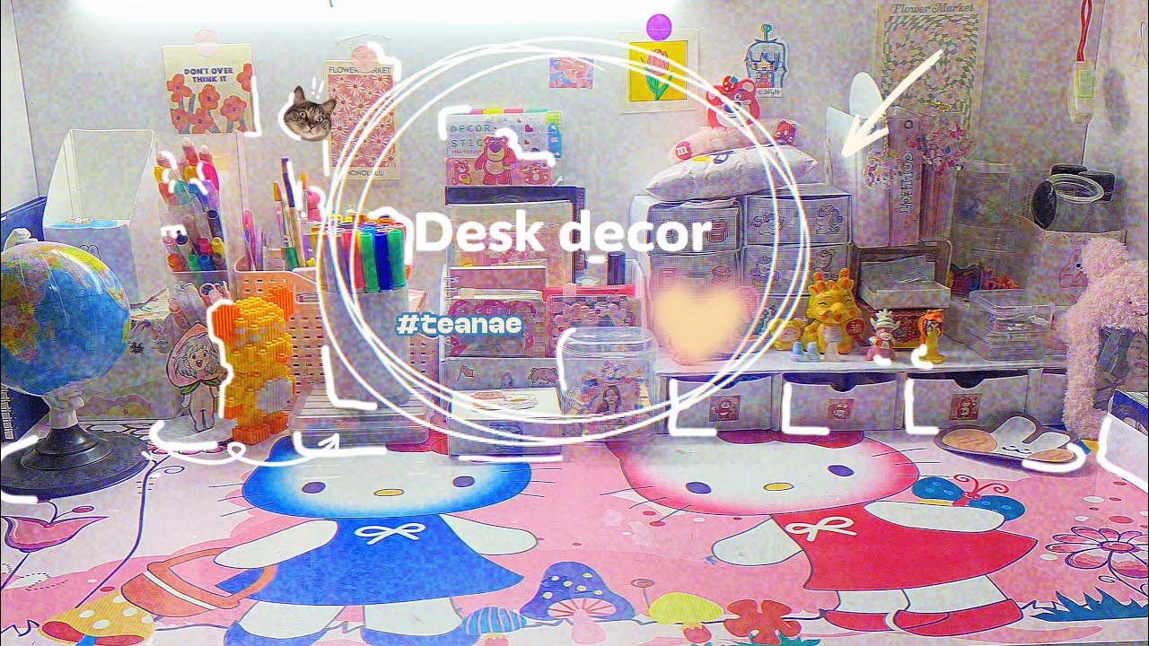 Decor bàn học 🍃|| Decor lại chiếc bàn học cùng mình 💗#5|| Teanae dayy✨