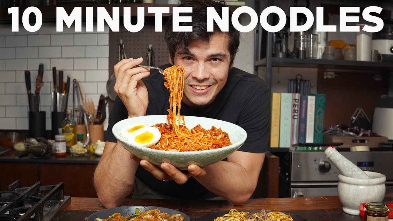 Quick Noodle Recipes (Beef and Broccoli, Drunken Noodles, Bibim Guksu) | FEATR