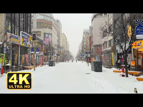 Hokkaido Asahikawa（旭川）Winter 2021｜Japan Walking Tour【4K】