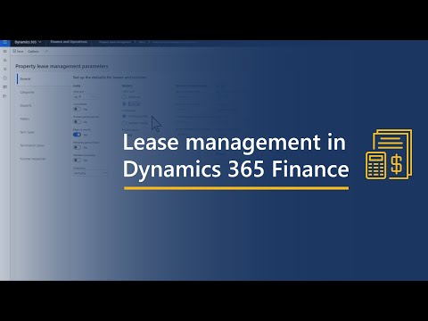 Lease management in Dynamics 365 Finance - video from Binary Stream