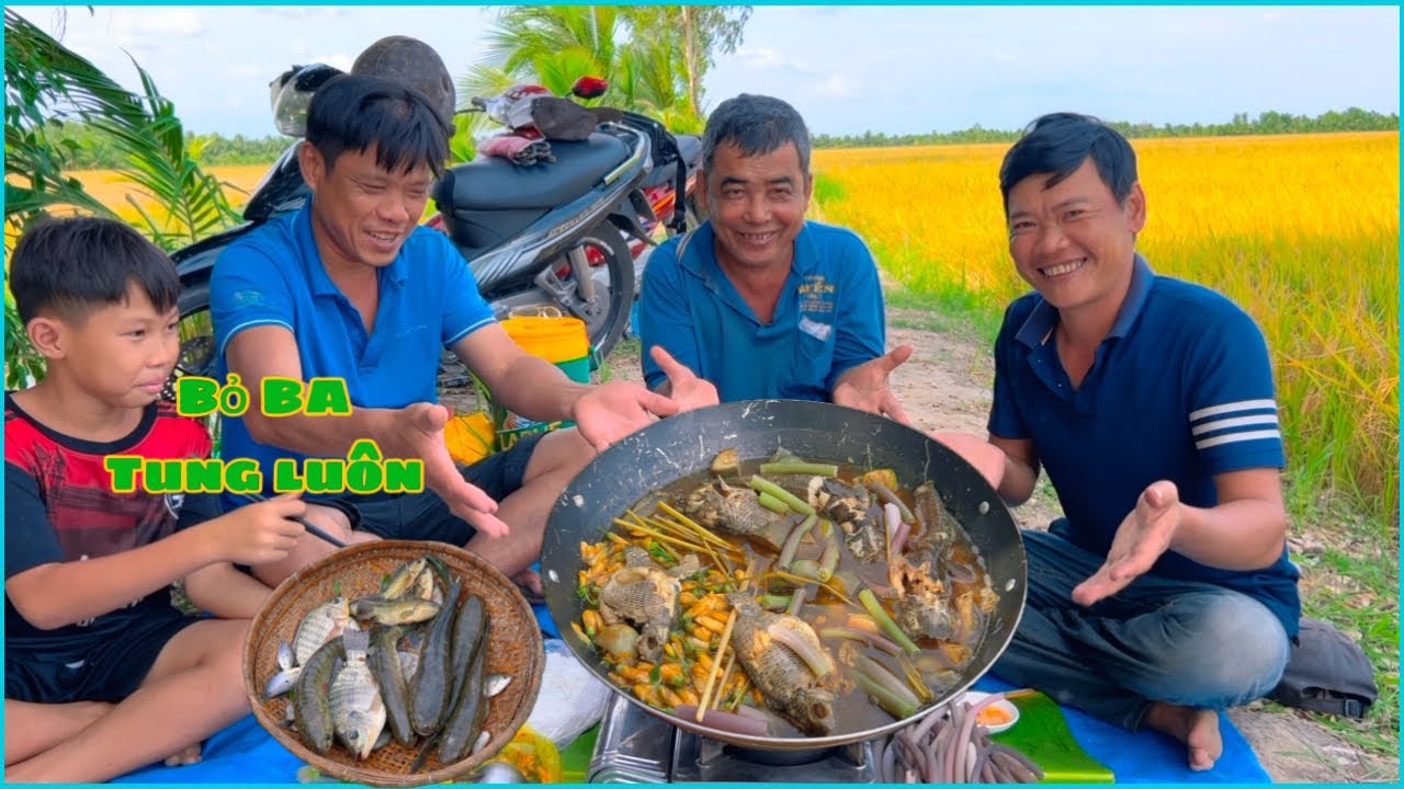 'CU BIN Bỏ Cha Theo Ông Ba' | Chú Tung Rủ Bắt Cá Gặp Toàn THỨ  Dữ| BiBoVlog