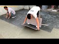 Tiling skills of workers at a new level  ceramic tile tiling techniques for residential balconies