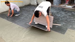 Tiling Skills Of Workers At A New Level - Ceramic Tile Tiling Techniques For Residential Balconies by Building Construction News 25,197 views 3 months ago 14 minutes, 15 seconds