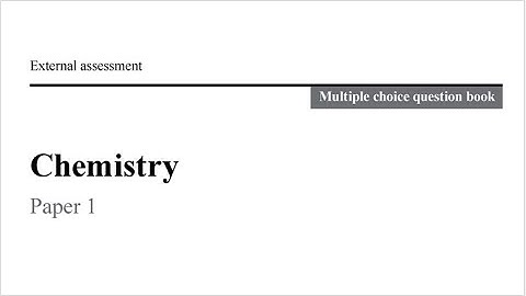 QCAA: 2020 Chemistry External exam paper 1 multiple choice question 5 explained