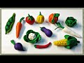 How to make vegetables with Playdough / Modelling Clay  !!  DIY clay ideas