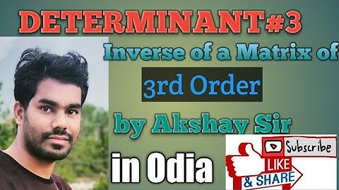 Determinant (find inverse) L-03 for 12th class by Akshay Sir