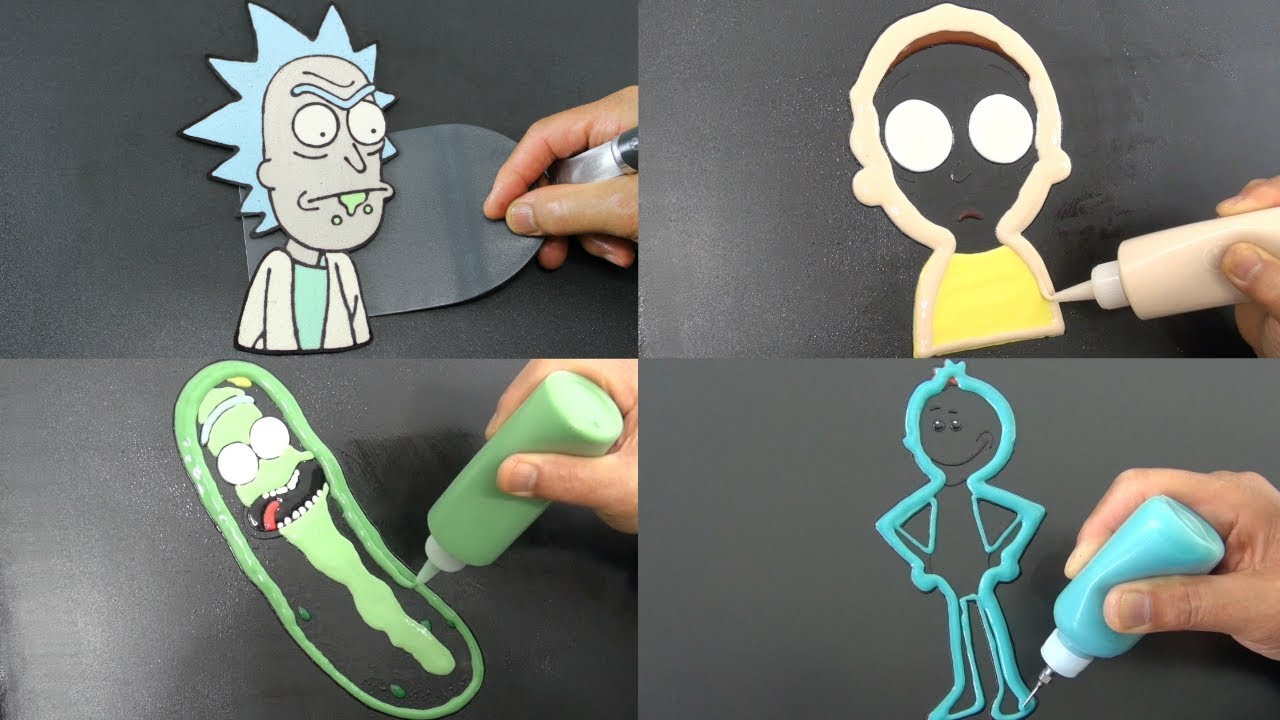 Rick and Morty Pancake Art - Rick, Morty, Pickle Rick, Mr Meeseeks