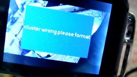 กล้อง cluster wrong please format