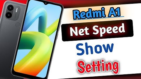 how to set show net speed in Redmi a1 mobile | redmi a1 mobile me network speed Setting kaise kare